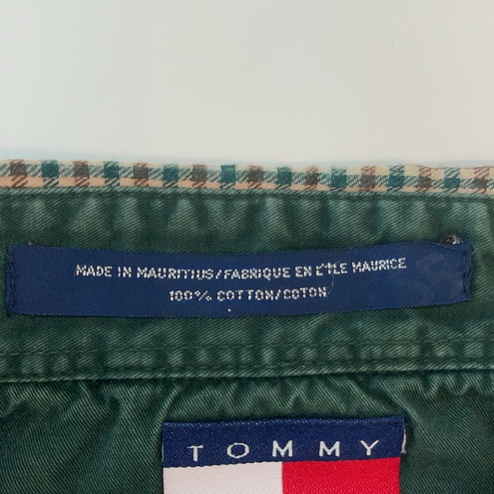Tommy Hilfiger Gingham Print Button Down Long Sleeve Shirt Size Large - Picture 13 of 13